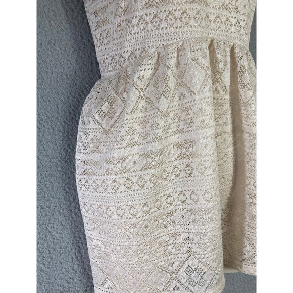 Kirra Women’s XS White Crochet Summer Dress Sleeveless Short Beach Boho Style - Picture 7 of 10